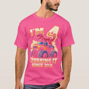 Camiseta Rapazes De 4 Anos 4.O Aniversário Truc Monstro Do