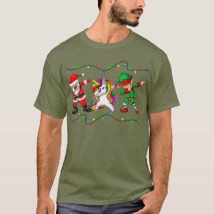 Camiseta Rapazes de Natal Elf Unicorn Papais noeis