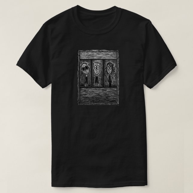 Camiseta Rapazes de xilogravura (Frente do Design)