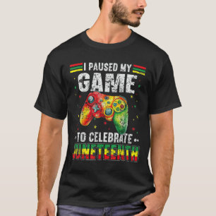 Camiseta Rapazes Divertidos Gamer Juneteenth Miúdos Negros