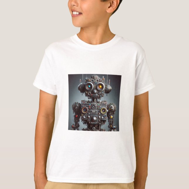 Camiseta Rapazes inspirados em robôs (Frente)