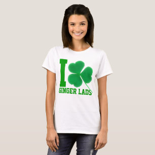 Camiseta Rapazes irlandeses do gengibre do amor do dia I