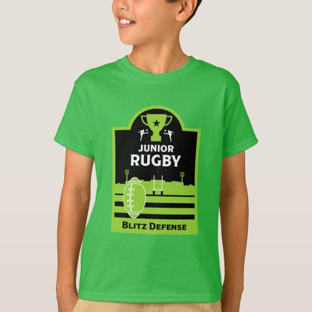 Camiseta Rapazes Júnior de Rugby Jogadores de T-Shirt (Frente)