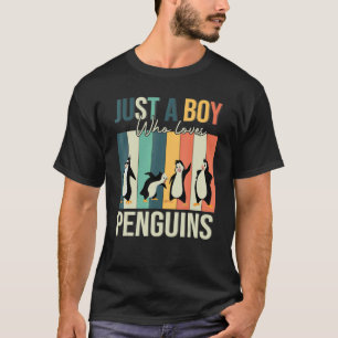Camiseta Rapazes Pinguins Legais Crianças Pinguim-imperador