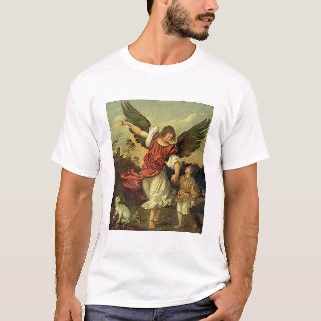 Camiseta Raphael e Tobias, 1507-8 (óleo no painel) (Frente)