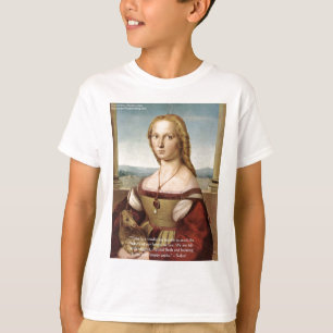 Camiseta Raphael Mulher Com Um Unicórnio Presentes & Cartõe