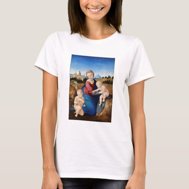 Camiseta Raphael Raffaello Madonna e Santo de Criança infan (Frente)