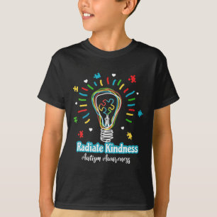 Camiseta Rapidez Radial Lâmpada Autismo Atenção Ensino