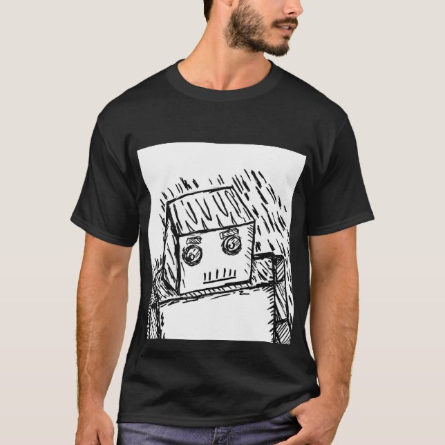 Camiseta Rápido Karl, o robô penoso e cauteloso (Frente)