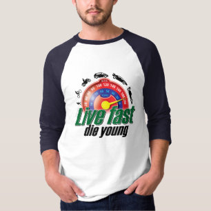 Camiseta Rápidos vivos morrem jovens