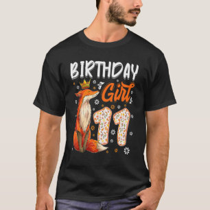 Camiseta Raposa 11 de Aniversário Rapariga Raposa B Dia 11