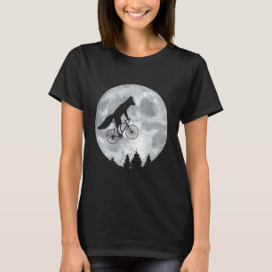 Camiseta Raposa Andando de Bicicleta na Lua Halloween Cicli