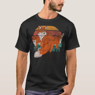 Camiseta Raposa Animal da Floresta Retroativa