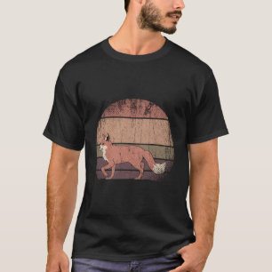 Camiseta Raposa Animal da Floresta Selvagem Retroativa