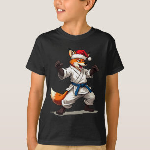 Camiseta Raposa Animal Engraçada, Uniforme De Karate, Para