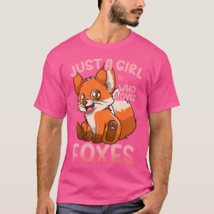 Camiseta Raposa Apenas Uma Menina Que Ama Raposas