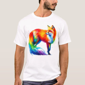 Camiseta Raposa Arco-Íris