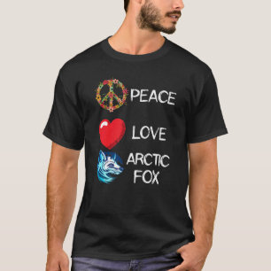 Camiseta Raposa Árctica Amor Paz Paisagem Polar Árctica