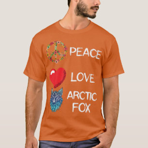 Camiseta Raposa Árctica Amor Paz Pobre Árctico Raposa Lover