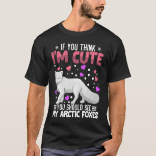 Camiseta Raposa Árctica Animais Dias de os namorados Para M