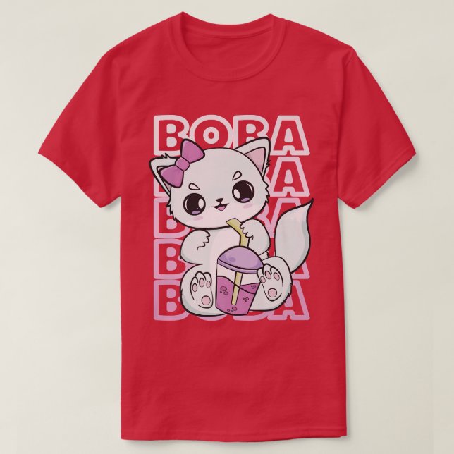 Camiseta Raposa Árctica Bebe Sabor De Morango Chá Para B (Frente do Design)