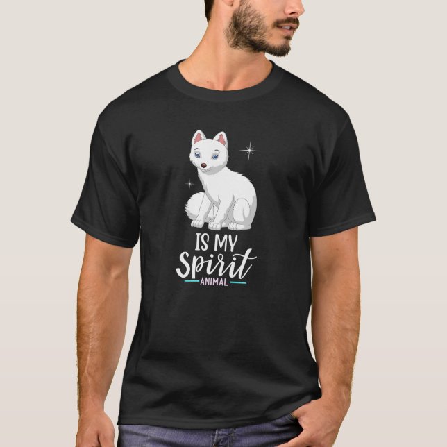 Camiseta Raposa Árctica É O Meu Animal Espiritoso, Eu Crian (Frente)