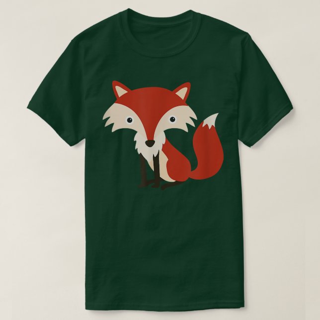 Camiseta Raposa Bastante Para Crianças De Animais (Frente do Design)