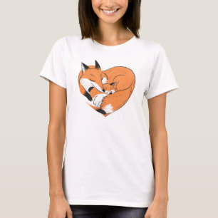 Camiseta Raposa Bela Mãe Adorava Coração Bebê