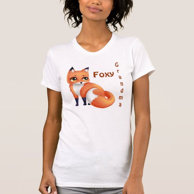 Camiseta Raposa bonito dos desenhos animados de Kawaii (Frente)