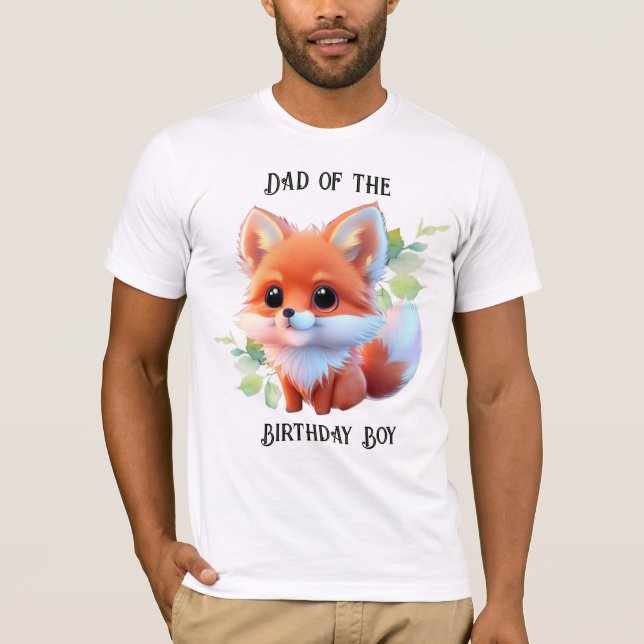 Camiseta Raposa-branca desenhando animais florestais amigos (Frente)