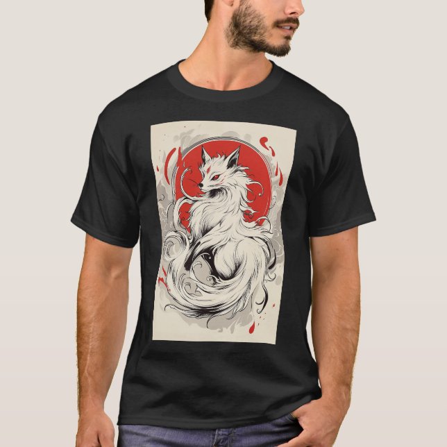 Camiseta Raposa branca japonesa (Frente)