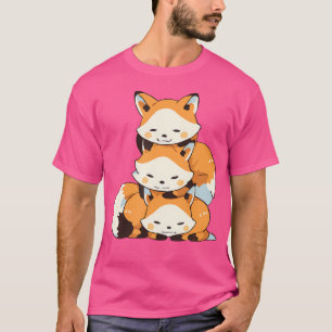 Camiseta Raposa-Cachorro Animais Florestais Preguiçosos Rap