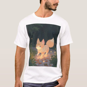 Camiseta Raposa Celestial em Floresta Estrelada