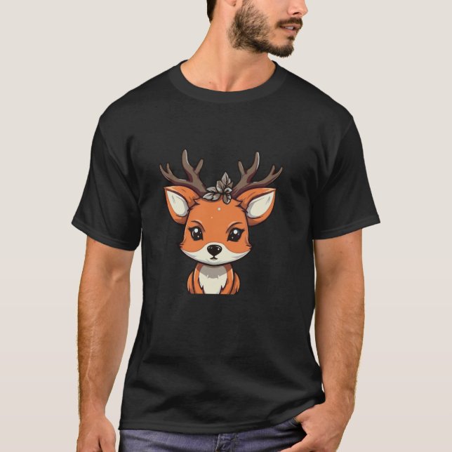 Camiseta Raposa Cinta Com Renas De Rebelde - Natal Da Rapos (Frente)