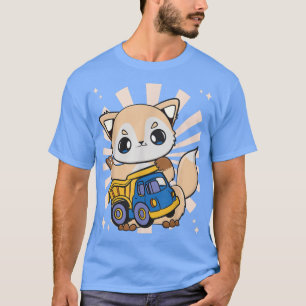 Camiseta Raposa Com Caminhão Para Caminhoneiros E Ventilado