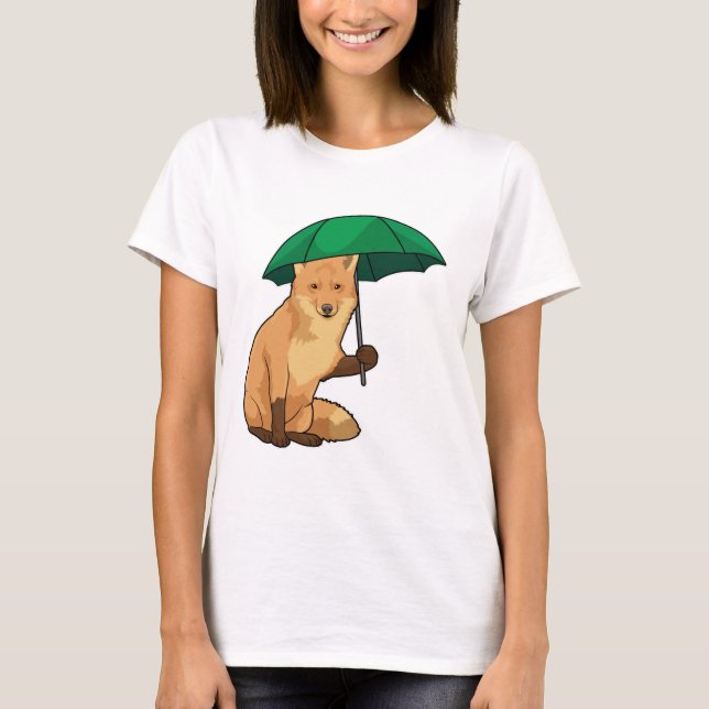 Camiseta Raposa com guarda-chuva (Frente)