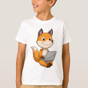 Camiseta Raposa com Laptop