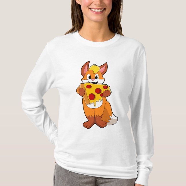 Camiseta Raposa com Pizza (Frente)