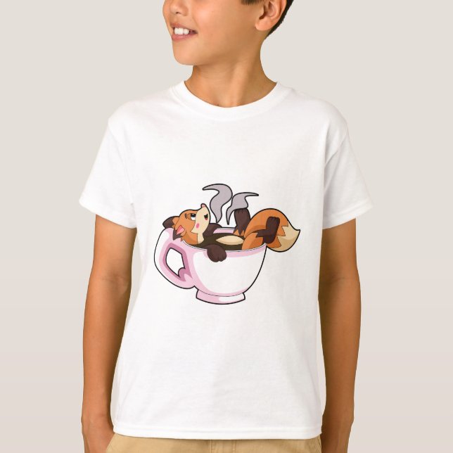 Camiseta Raposa com Taça de Café (Frente)