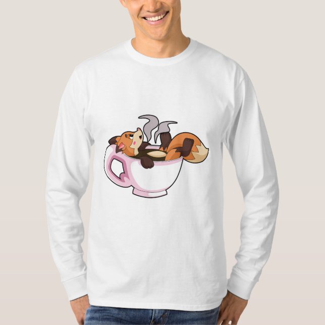 Camiseta Raposa com Taça de Café (Frente)