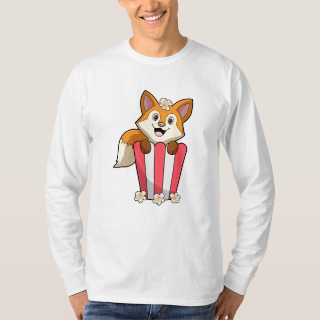 Camiseta Raposa comendo com pipoca (Frente)
