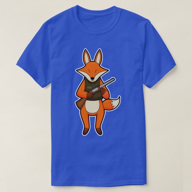 Camiseta Raposa como caçadora de armas (Frente do Design)