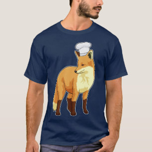Camiseta Raposa como cozinheiro com chapéu de chef