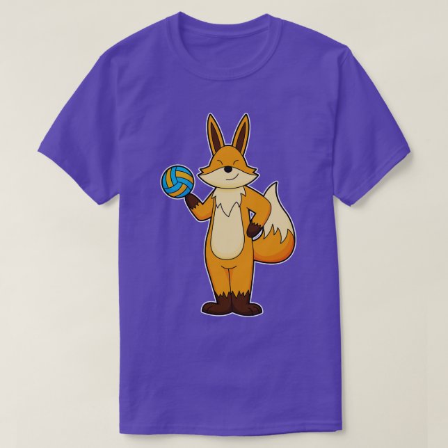 Camiseta Raposa como jogador de voleibol (Frente do Design)