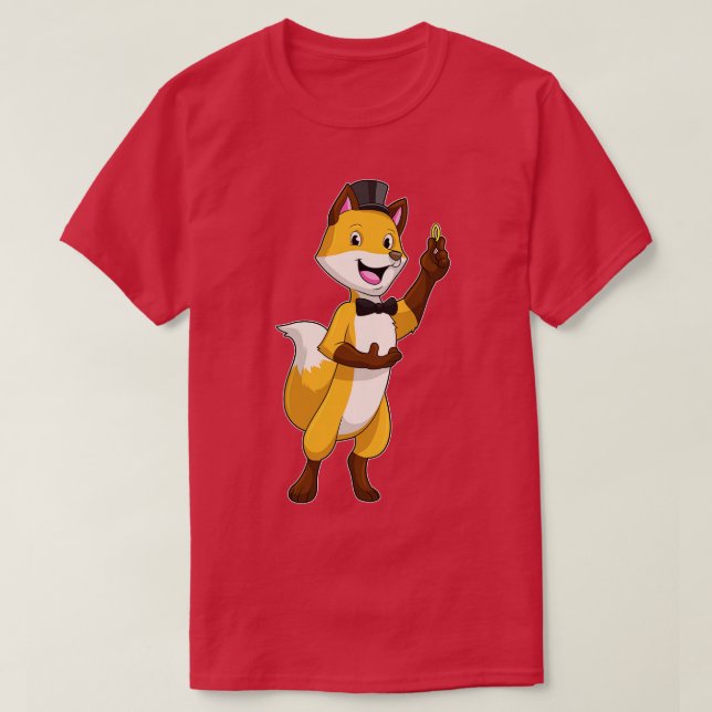 Camiseta Raposa como noiva com anel de casamentos (Frente do Design)