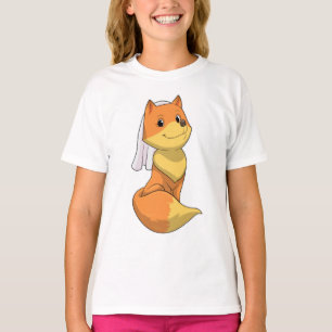 Camiseta Raposa como Noiva com Véu