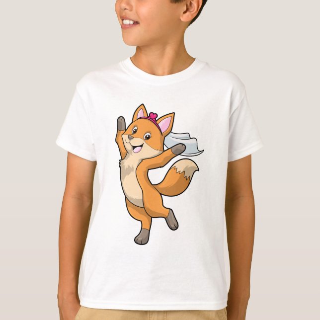 Camiseta Raposa como Noiva com Véu & Coração (Frente)