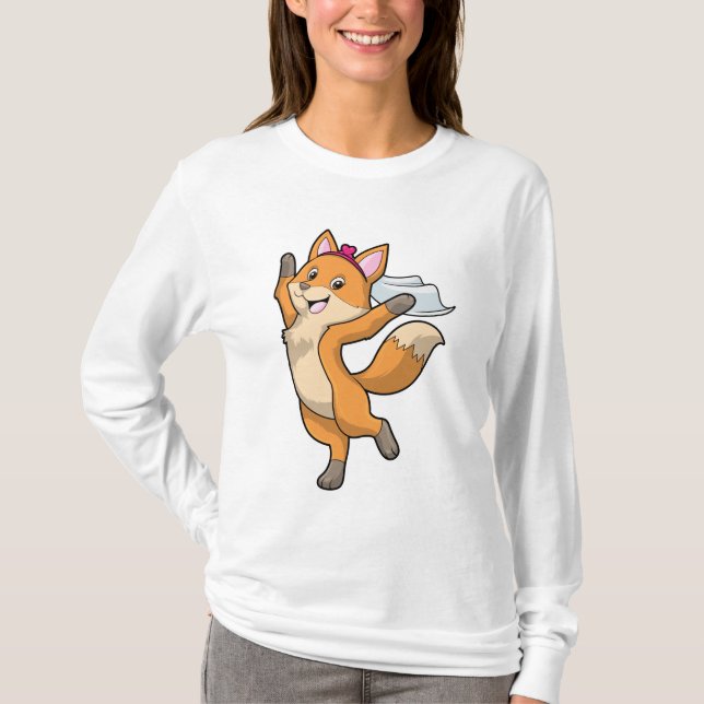Camiseta Raposa como Noiva com Véu & Coração (Frente)