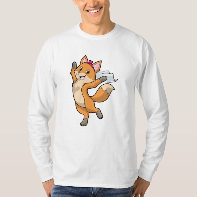 Camiseta Raposa como Noiva com Véu & Coração (Frente)
