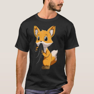 Camiseta Raposa Crianças Meninas Meninas Mulheres